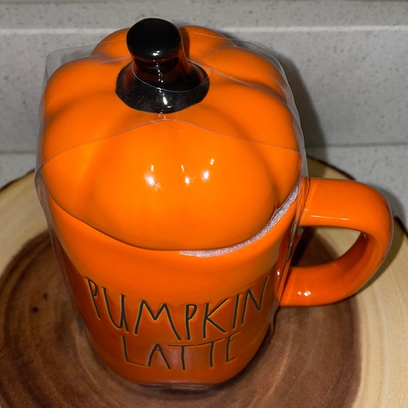 ❗️RAE DUNN PUMPKIN LATTE FARMHOUSE COFFEE TEA PSL COFFEE TEA DECOR MUG W TOPPER - Picture 2 of 4